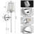 Set of 2 Crystal Wall Sconces, Dimmable Plug-in Wall Lights with Crystal Shade-1354437502