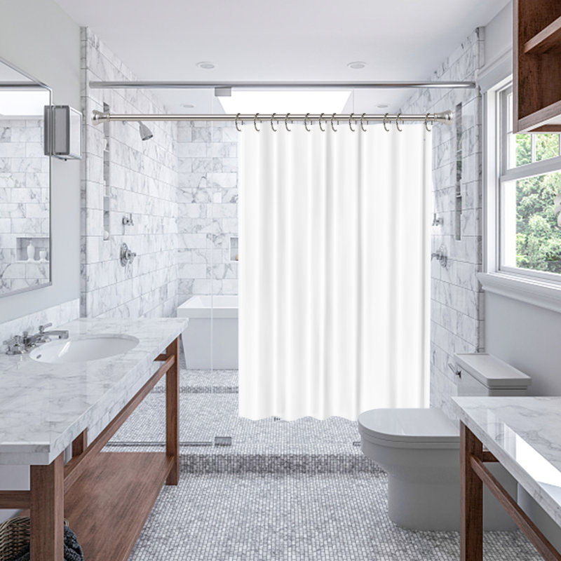 Crochets à rideau de douche, Nickel brossé