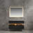 Solid wood 48'' Modern Wall Mounted Single Bathroom Vanity with Engineered Marble Top and Light-1427022035