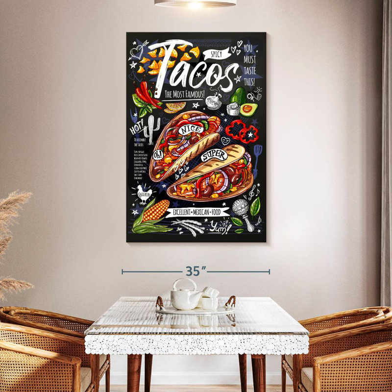 Tacos épicés Yarlin, H 51 po x l 34 po