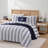Tommy Hilfiger Capri Stripe Cotton Revesible Blue Quilt Set-124987463