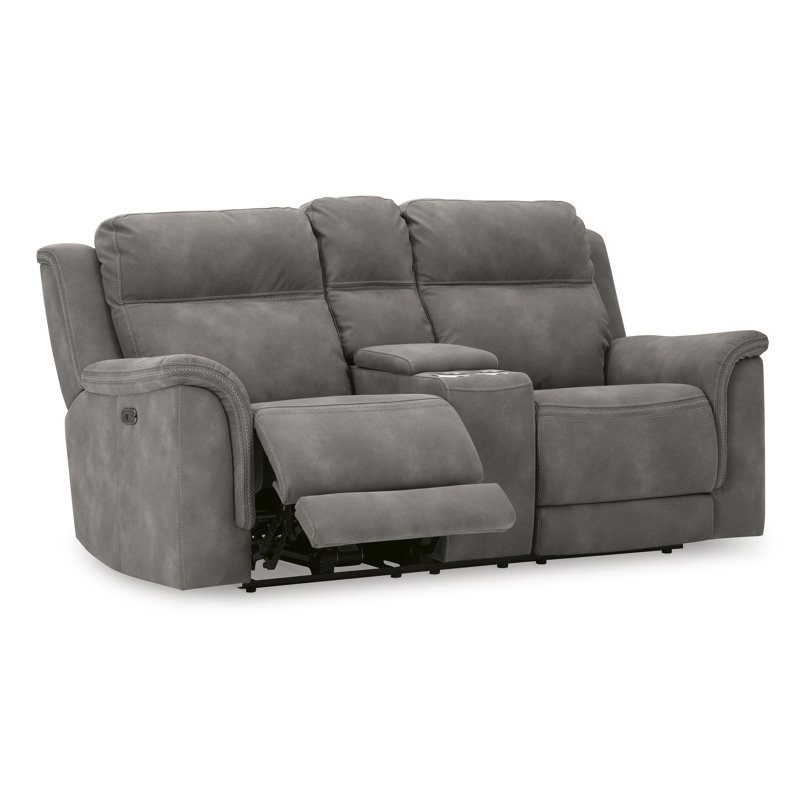 Causeuse inclinable électrique avec console Brookley, Gris