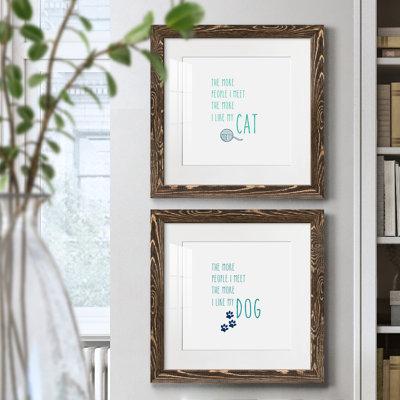 The More I Like My Cat - Ensemble de 2 cadres photo