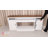 74" Farmhouse TV Stand with 40'' 3-Sided Glass Fireplace for TVs up to 85" for Living Room-2053673658