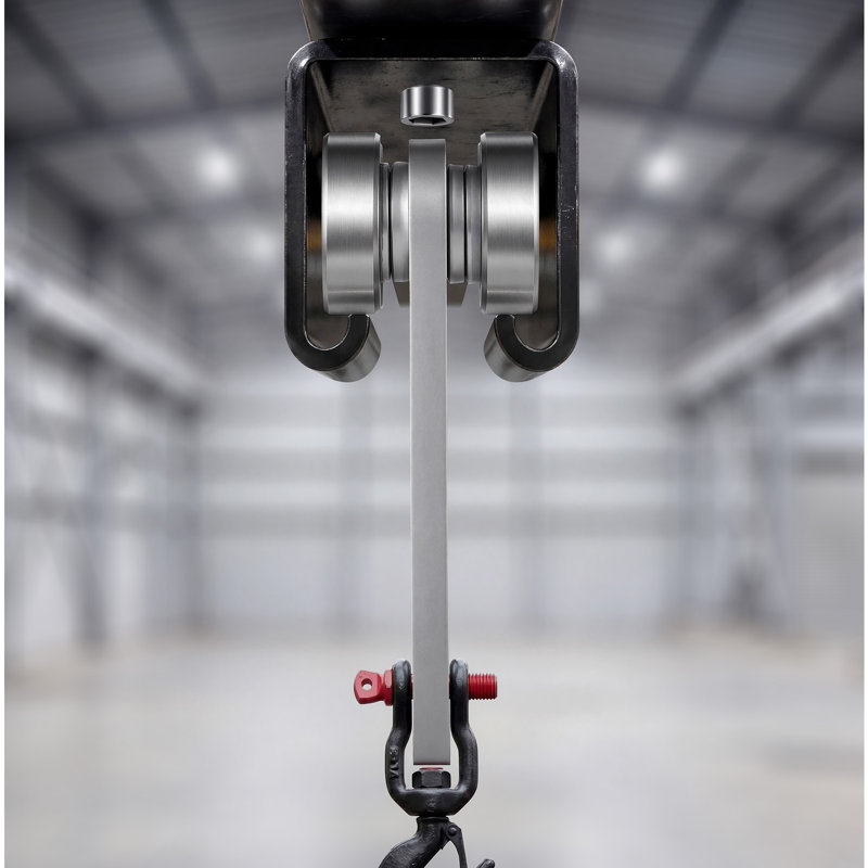 8 Wheel Trolley Assembly Rollers, 3000 lbs Load, Dual Bearing Trolley Assembly for 1-5/8" Wide and All 1-5/8" or Taller Strut Channel, Heavy Duty Sliding Track System for Warehouse Garage