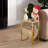 Menezes Gold Bedside Table, Small Side Table, Narrow Bedside Table, End Table, Slim Bedside Table