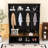 Hall Tree with Storage Bench, Hooks and Cabinets-1117352106