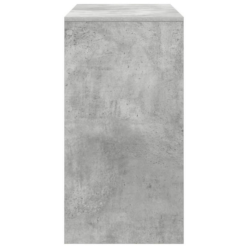 Desk 76 Cm Engineered Wood, 76 cm H x 90 cm W x 40 cm D, Concrete Grey