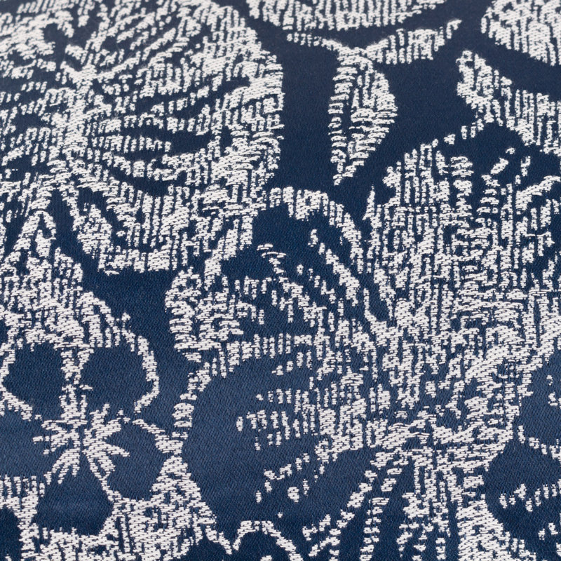 Alkea Floral Square Throw Pillow Cover, Blue