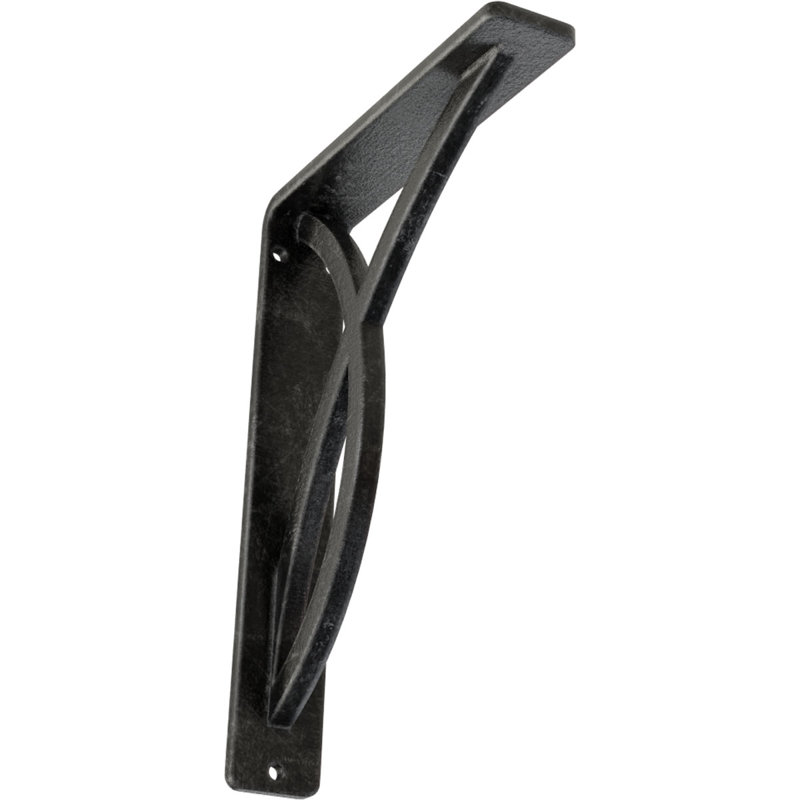 Support en fer forgé Miller, Argent antique, H 8 po x l 1,5 po x P 5,5 po