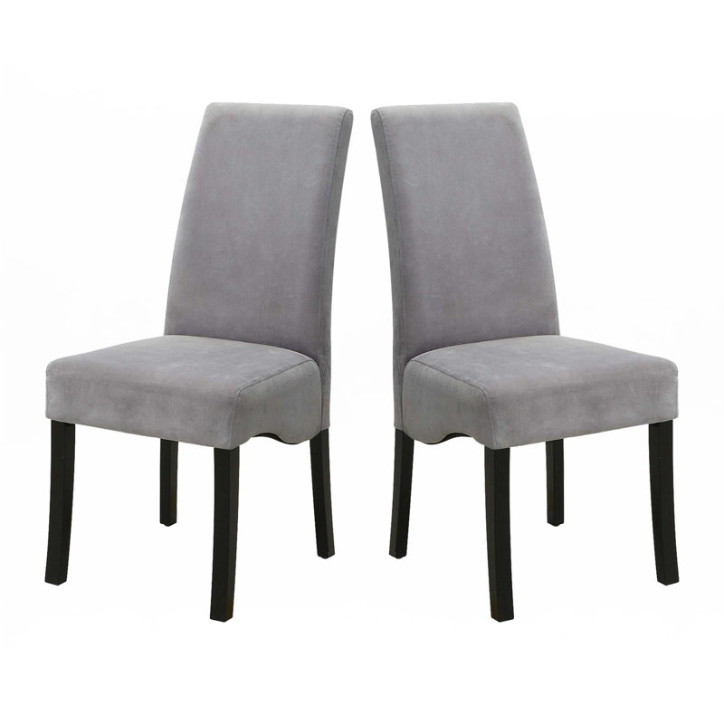 Ensemble de 2 chaises d'appoint rembourrées en velours
