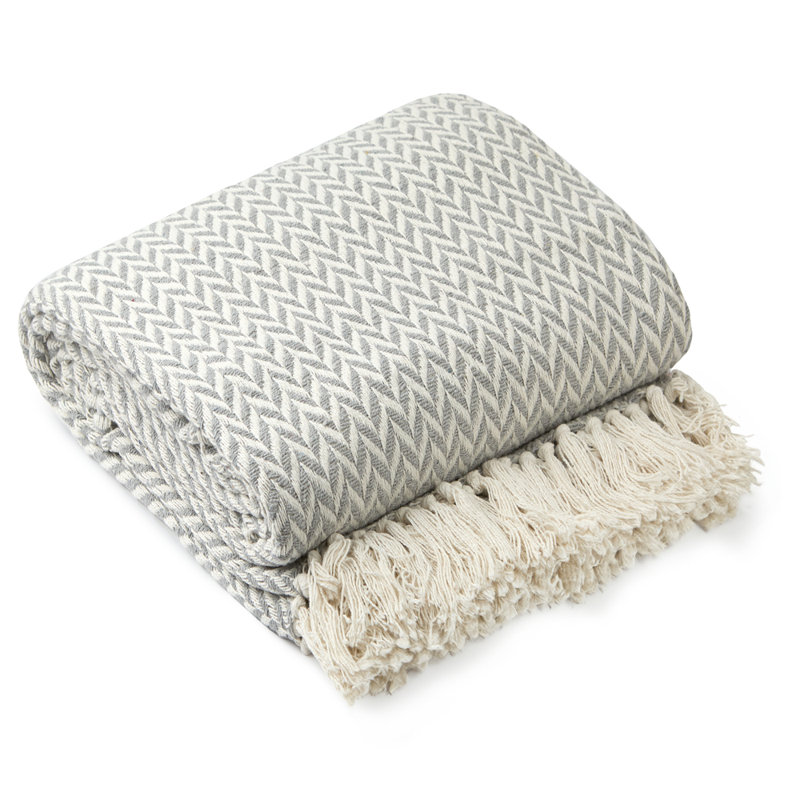 Throw Blanket For Sofas Bed Extra Large Recycled C Throw Blanket, 152cm x 127cm, Grey