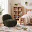 Chaise d'enfant moderne et confortable de 56 cm de large, rembourrée et dotée d'une tablette latérale intégrée-261992061