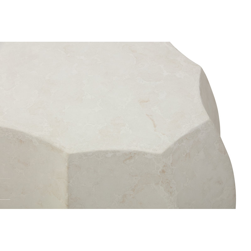 Grand Tour Stone Cocktail Table, White