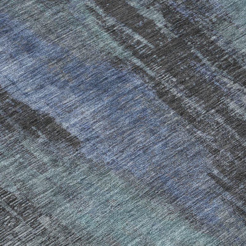 Tapis intérieur / extérieur bleu Onyxelle, 9 pi x 12 pi