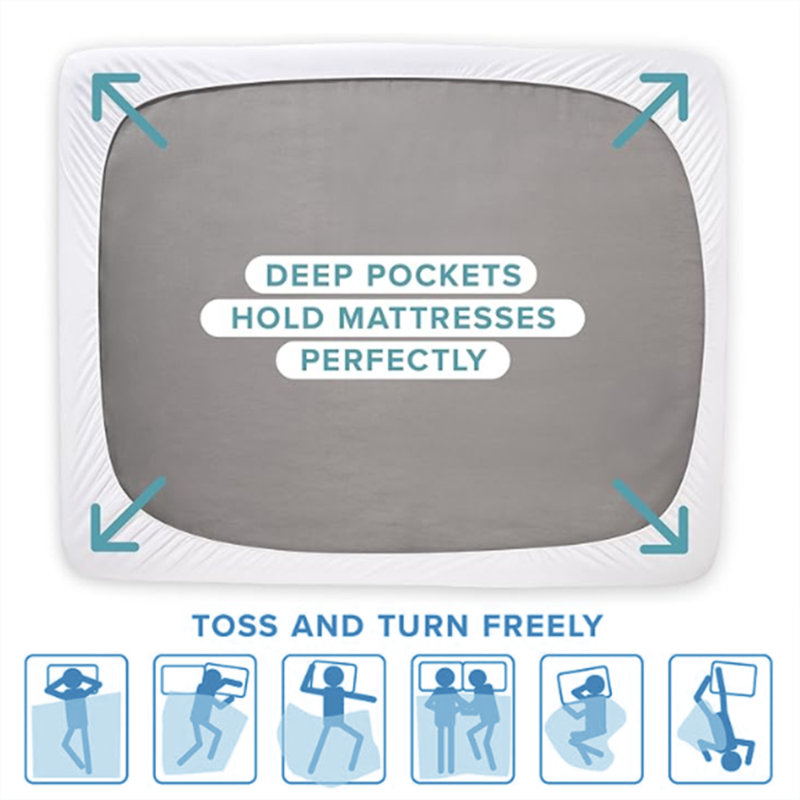 Housse de protection antidérapante pour matelas, Très grand