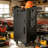 34.3-Inch Narrow Rolling Tool Cabinet With Lockable Door, Double Drawers, Large Handles, And Metal Construction, Perfect For Storage In Small Spaces.