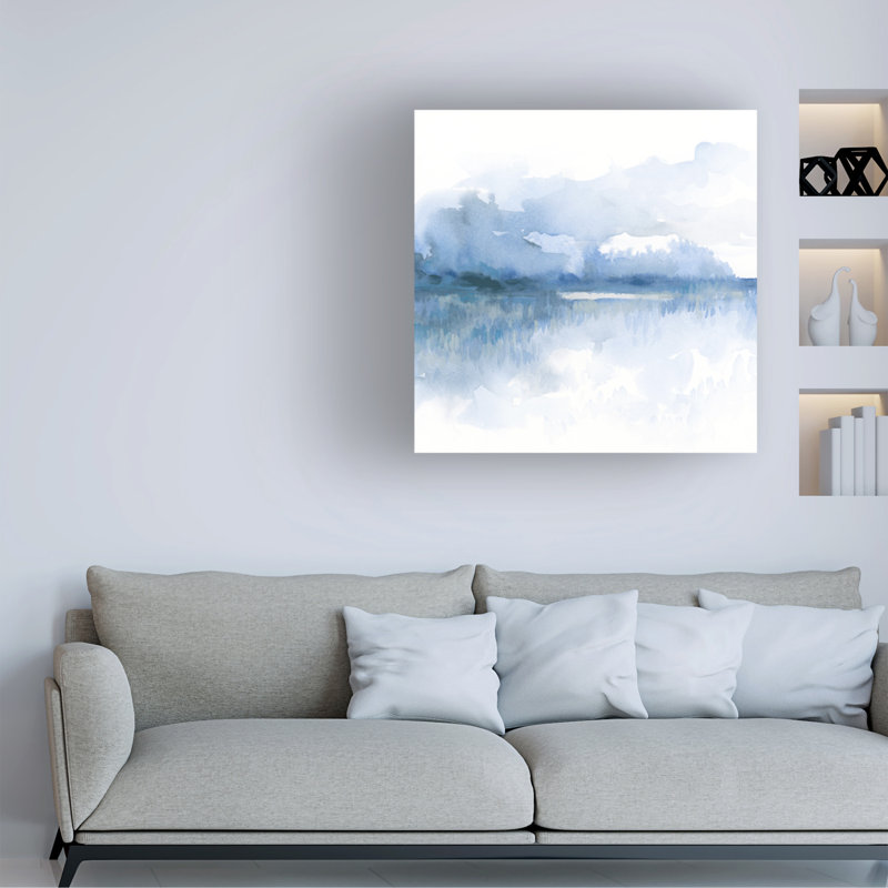 «Blue Mist Marsh I» sur toile, H 24 po x l 24 po