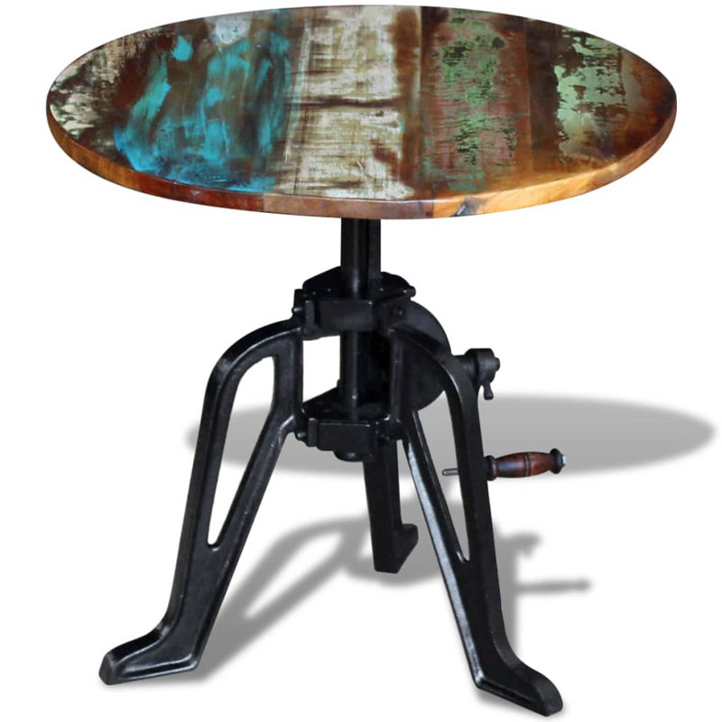 Herschel Pedestal End Table, Brown/Blue/Green