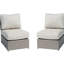 Chaise de jardin moderne avec coussins gris à motifs - Résistante à la rouille et à l'eau, entièrement assemblée, coussins imperméables, couleurs assorties