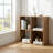 Warm Walnut Wood Color, Four-Compartment Storage Rack, Multi-Scene Home Storage Rack, Suitable For Living Room, Study, Bedroom, Simple Floor-Standing Storage Rack With Compartments.-2050736396