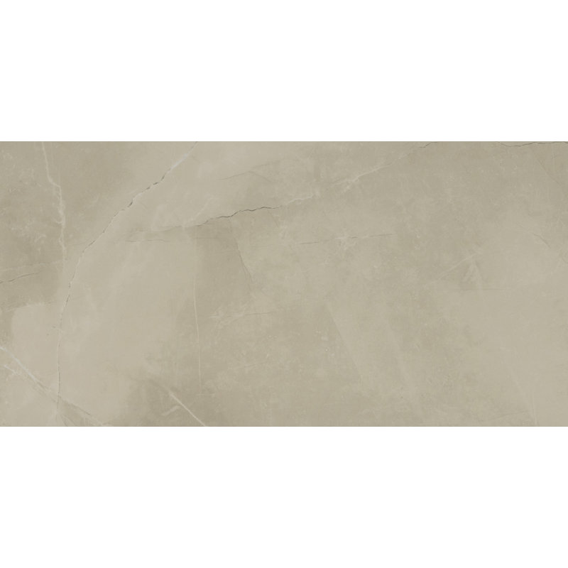 Sonoma 24 in. x 48 in. Polished Porcelain Marble Look Floor and Wall Tile, Sand