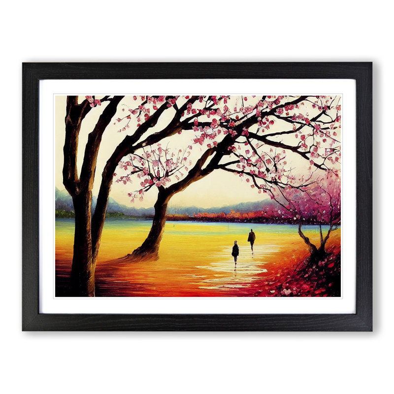 Cherry Blossom Tree Park Vol.5 - Framed Print, Black, 34cm H x 46cm W x 2cm D