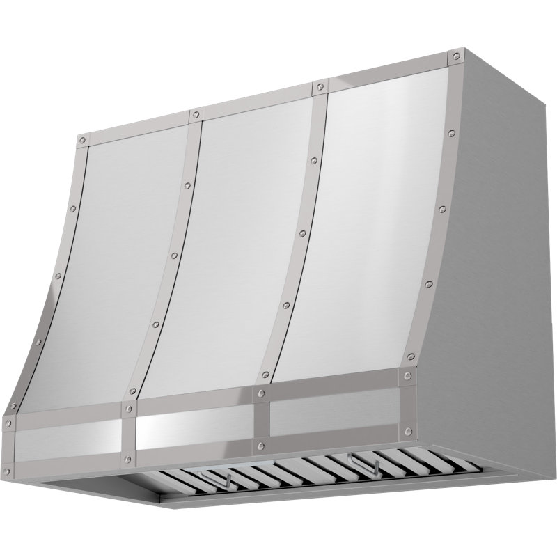 Designer Zephyr Forte 36 In. Wall Mount Custom Range Hood In Stainless Steel BODY ONLY