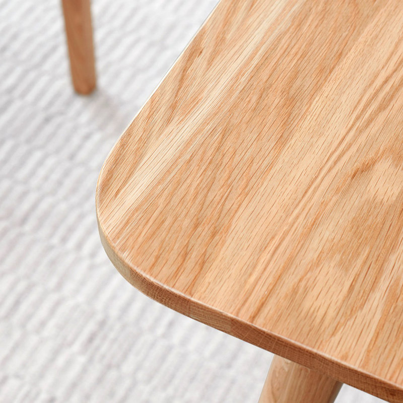 Natural Solid Oak Round Corner Diagonal Leg Telescopic Table 1.2-1.6M, For 6-8 People To Meet  Dining Table Wood