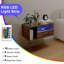 Table de chevet flottante murale avec lumière RVB 21,3 po Jorid-1029455925
