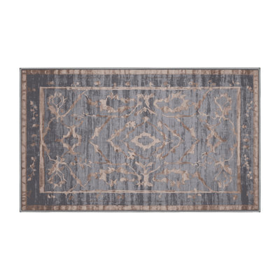 Machine Washable Gray Area Rug