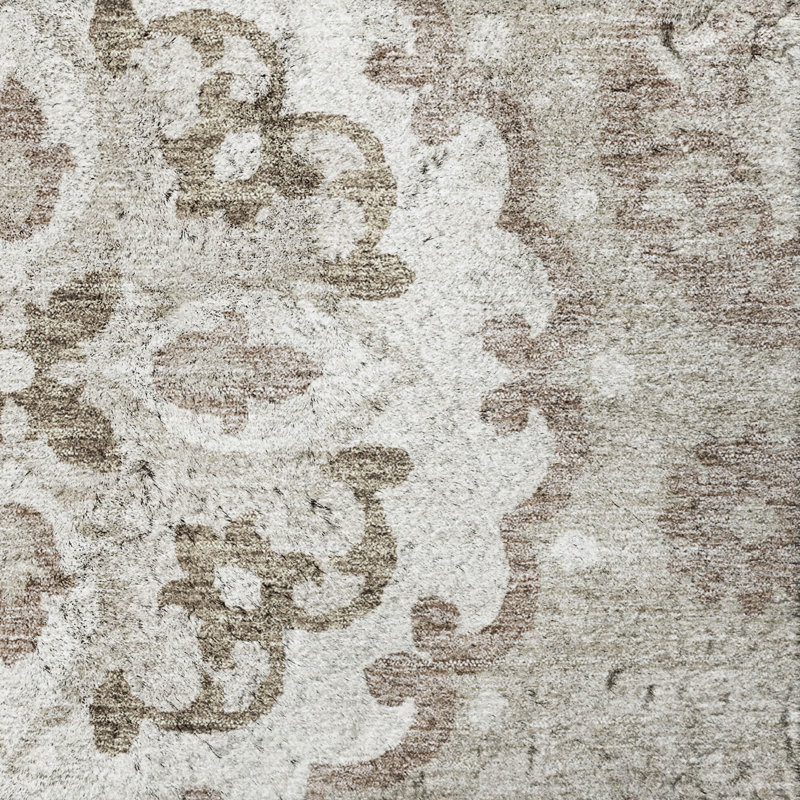 Tapis kaléidoscope Dream Shag ADS763 lavable à la machine de qualité supérieure, Taupe, 3' x 5'