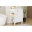 Meuble-lavabo 24 po avec lavabo, armoire de salle de bain avec tablette de porte, rangement latéral ouvert, structure en bois massif, porte à fermeture douce, blanc-10261615