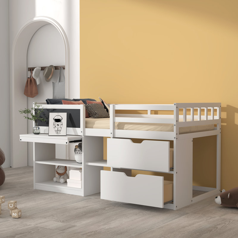 Lit mezzanine simple Herley Kids, Blanc