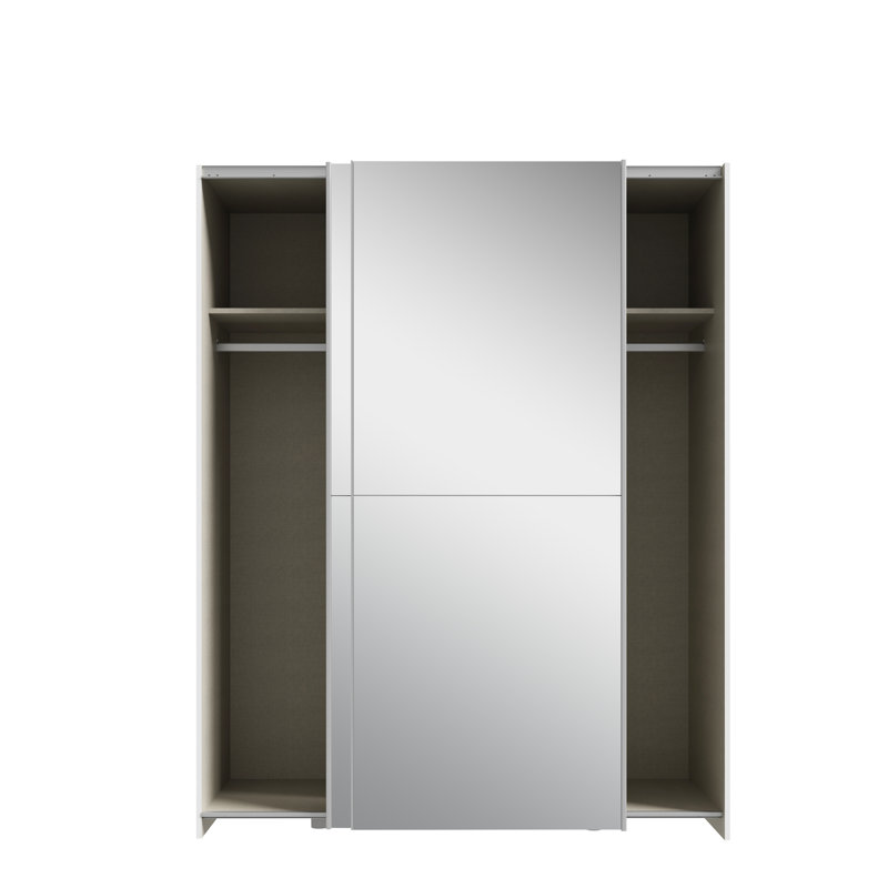 Ransen Manufactured Wood Wardrobe, 150.1cm W x 190.5cm H x 61.2cm D