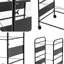 Chariot-classeur avec roulettes H 35,7 po x l 16,1 po-89912982