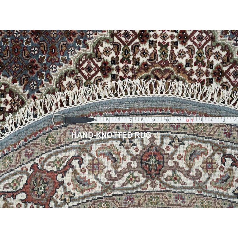 Tapis unique gris noué à la main New Age de 5 pi New Age