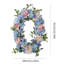 Simulation pivoine hortensia bleu porte d'entrée couronne, pour décor de fenêtre de fête de mariage intérieur intérieur fête de mariage