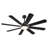 Cissline 62" Black Modern Ceiling Fan with Remote and LED Light Kit for Bedroom