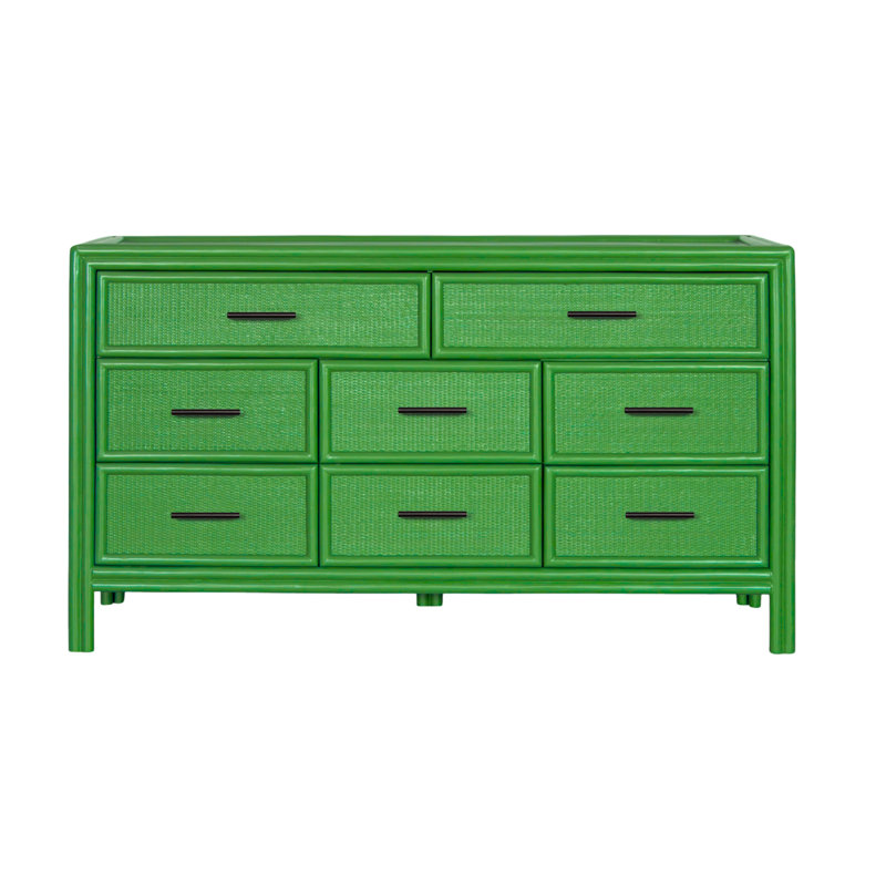 Aruba 8 - Drawer Dresser, Bright Green