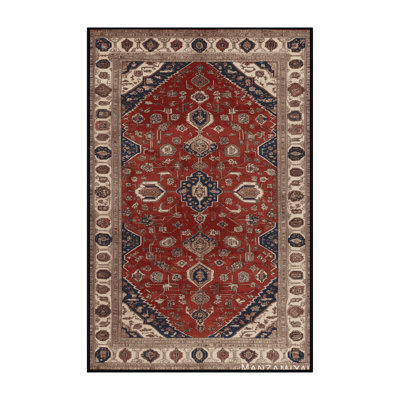 Machine Washable Persian Brown Area Rug