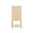 Barry Parson Kitchen Chairs - Light Beige Linen Fabric Padded Dining Chairs, Set of 2, Oak-1602541404-1602541407