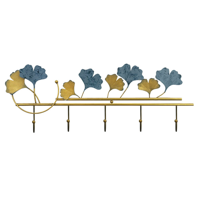 Hand Painted Metal Wall Hook, 24 x 8.9 inches | 100% Metal Construction, Thickness: 0.03 inches | Stylish & Durable Storage Solution for Coats, Hats, and Bags | Perfect for Home Entryway or Office Decor