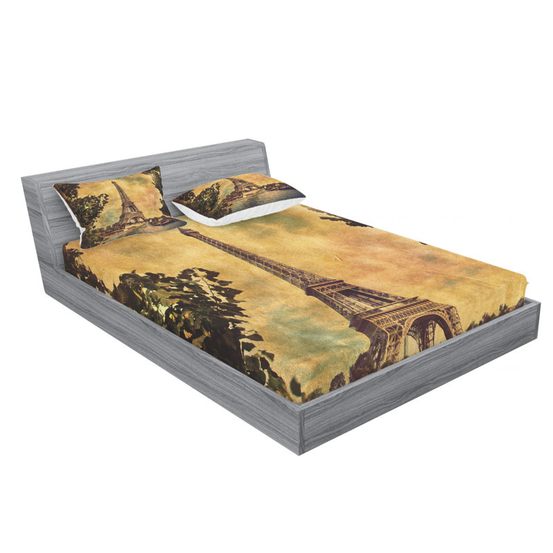 Microfiber Sheet Set, Queen Sheet Set with Fitted Sheet