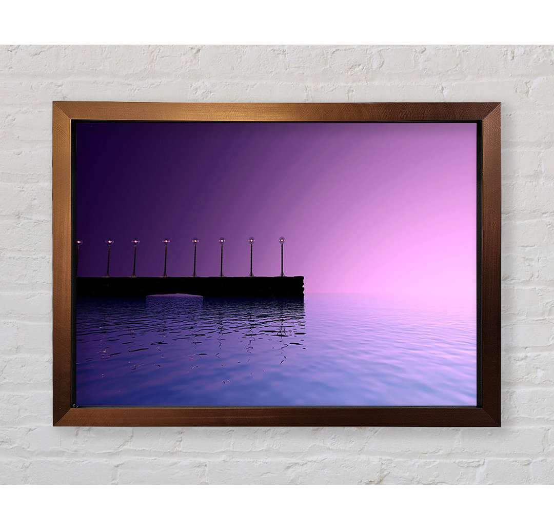 Purple Sky Pier Gerahmter Druck