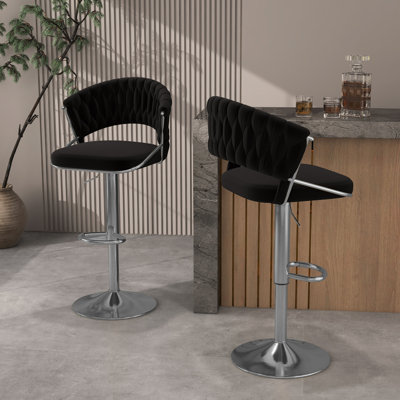Christal Swivel Upholstered Adjustable Height Counter Stool