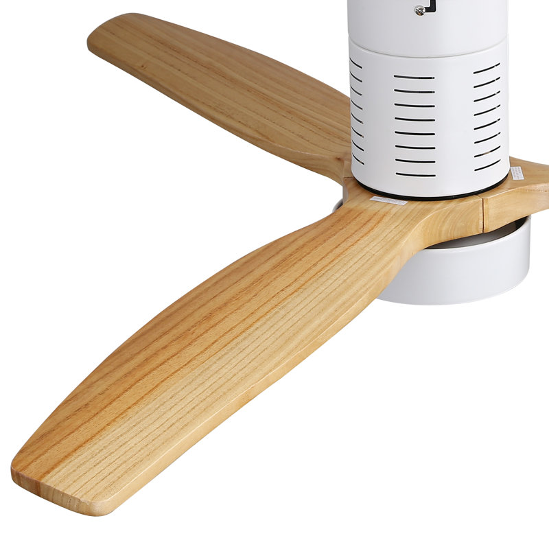 Ventilateur de plafond encastré à DEL à 3 pales de 52 po avec moteur CC réversible et ensemble d'éclairage Kemp