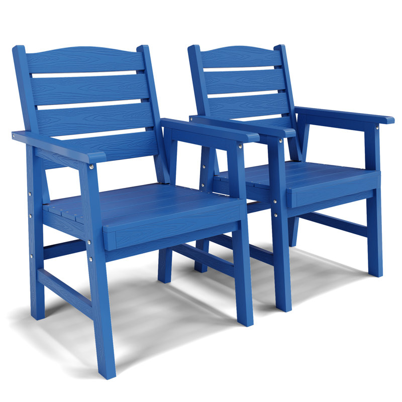 Ensemble de 2 chaises de patio pour l'extérieur, Marine