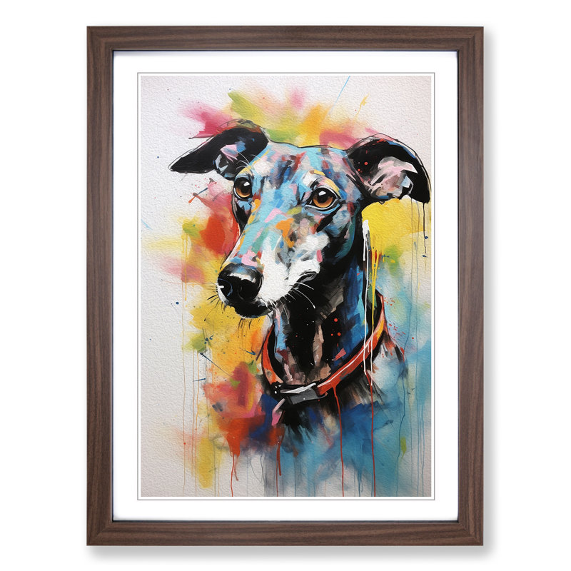 Greyhound Gestural No.2 - Framed Print
