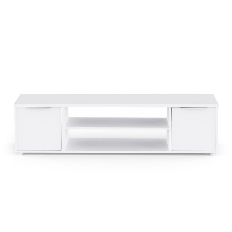 Svetolik Unfinished TV Stand, 39.1cm H x 151.4cm W x 39.6cm D, White